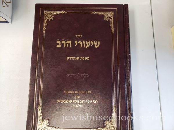 Sefer Shiurei HaRav Sanhedrin
