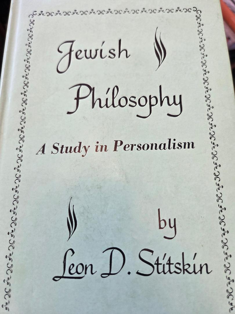 Jewish Philosophy: A Study in Personalism