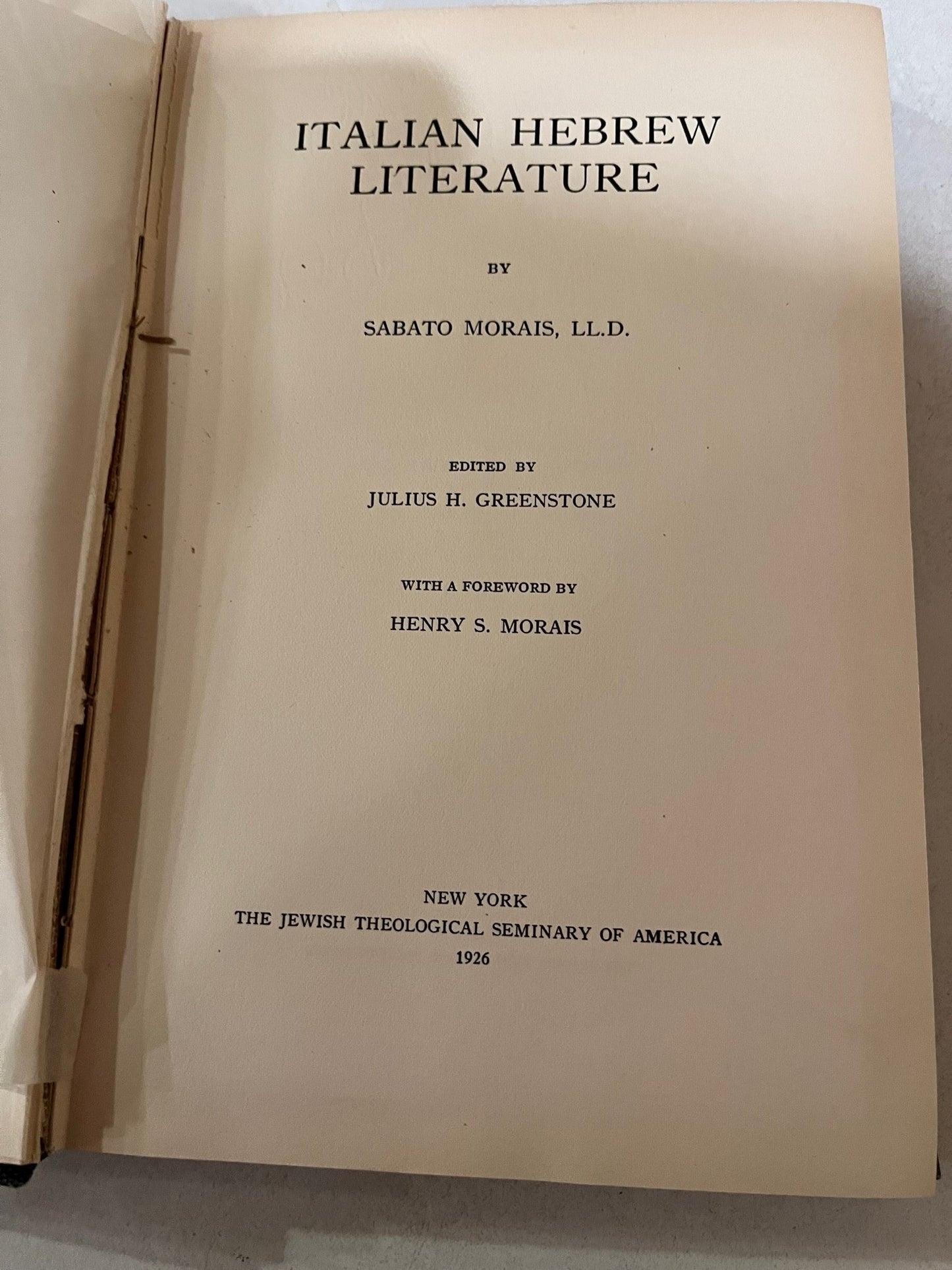 Italian Hebrew Literature