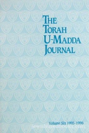 The Torah U-Madda Journal Vol. 6 (1995-1996)