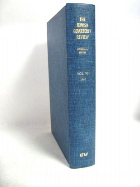 The Jewish Quarterly Review Vol. VIII 1896