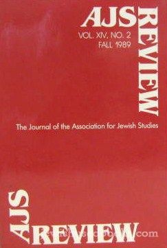 AJS Review Vol XIV No. 2 - Fall 1989