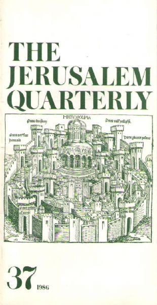 The Jerusalem Quarterly ; Number Thirty Seven, 1986