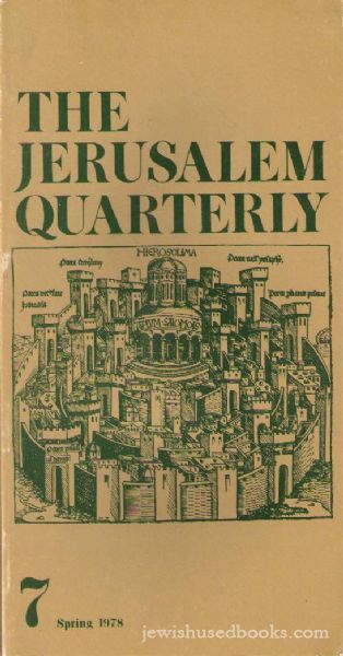 The Jerusalem Quarterly ; Number Seven, Spring 1978