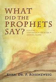 What did the Prophets Say? Volume 1: Yehoshua,Shoftim, Shmuel Aleph