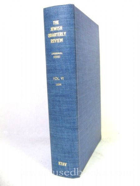 The Jewish Quarterly Review Vol. VI 1894