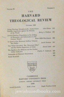 The Harvard Theological Review - Vol 59 No 4