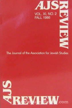 AJS Review - Vol XI No 2 Fall 1986