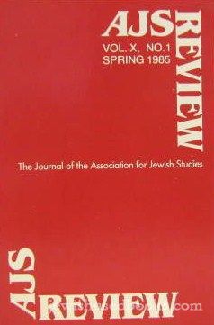 AJS Review - Vol XV No 1 Spring 1990