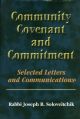 104618 Community, Covenant And Commitment: Selected Letters And Communications (MeOtzar HoRav, 4)